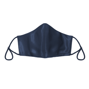 The Premium Reusable Face Mask in Satin Navy Blue