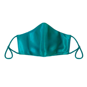 The Premium Reusable Face Mask in Satin Turquoise