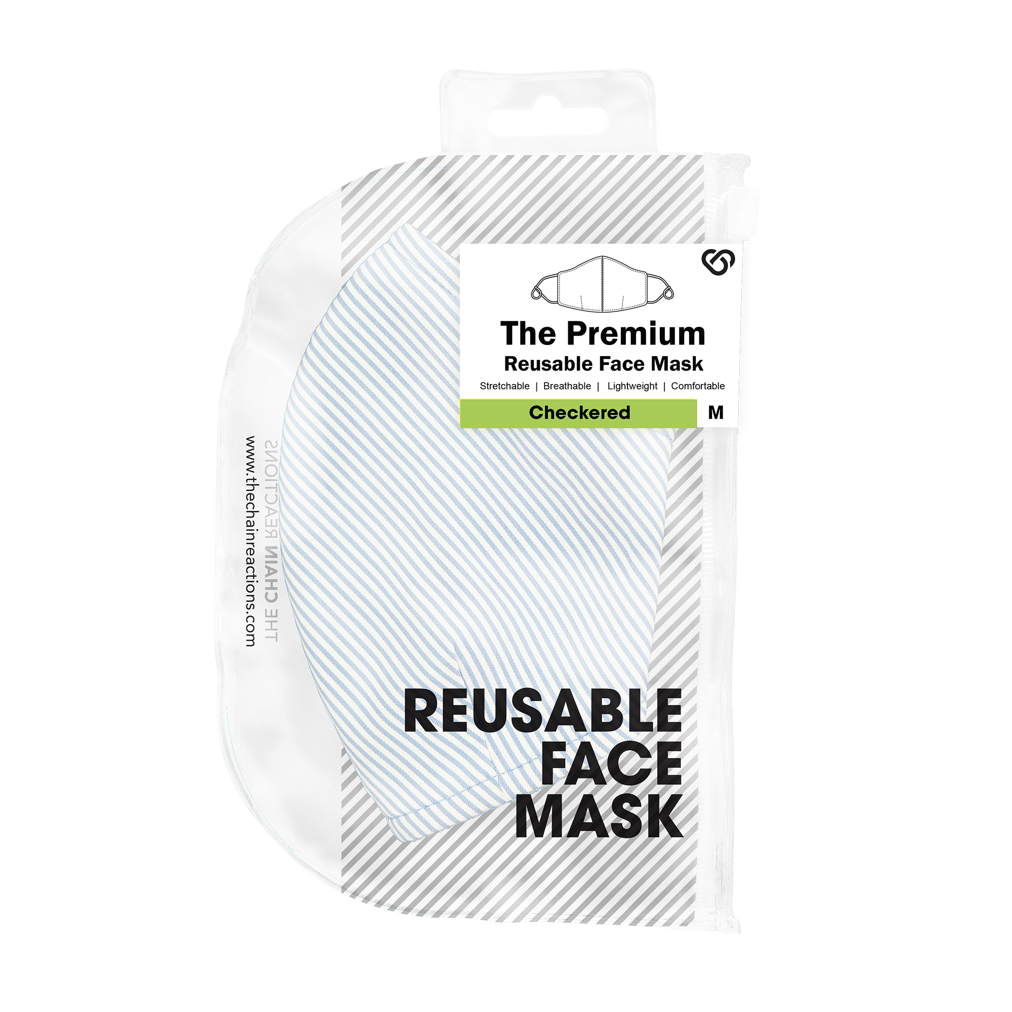 The Premium Reusable Face Mask in Bengal Stripes