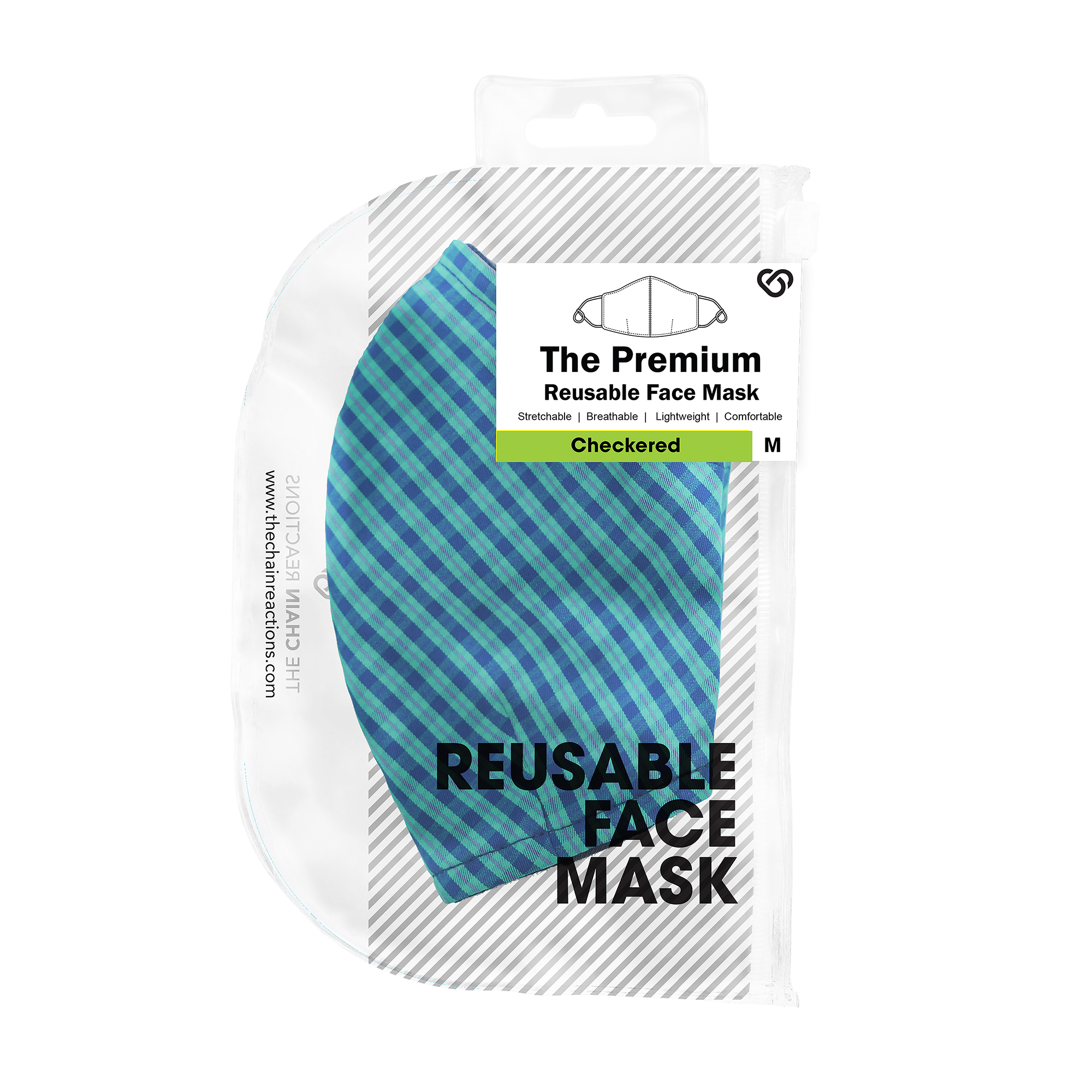 The Premium Reusable Face Mask in Black Watch Green