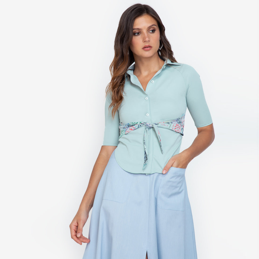 Neel Blouse in Mint