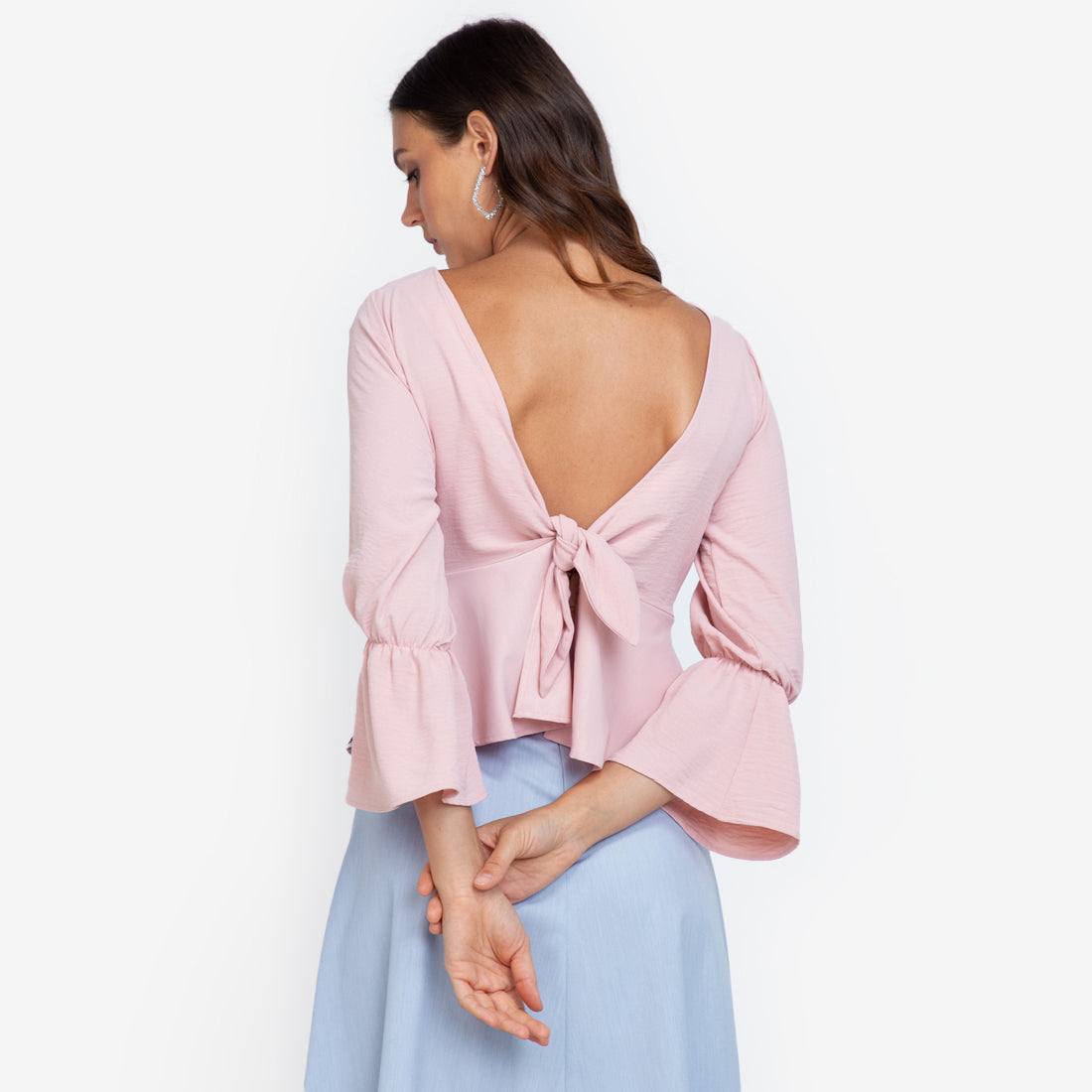 Janeway Backless Blouse in Mauve