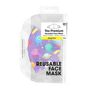 The Kids Premium Reusable Face Mask in Alien Space Buds