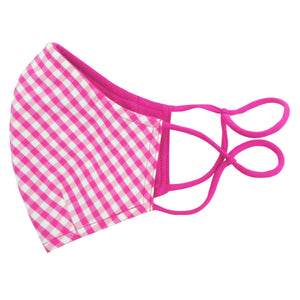 The Premium Reusable Face Mask in Gingham Pink