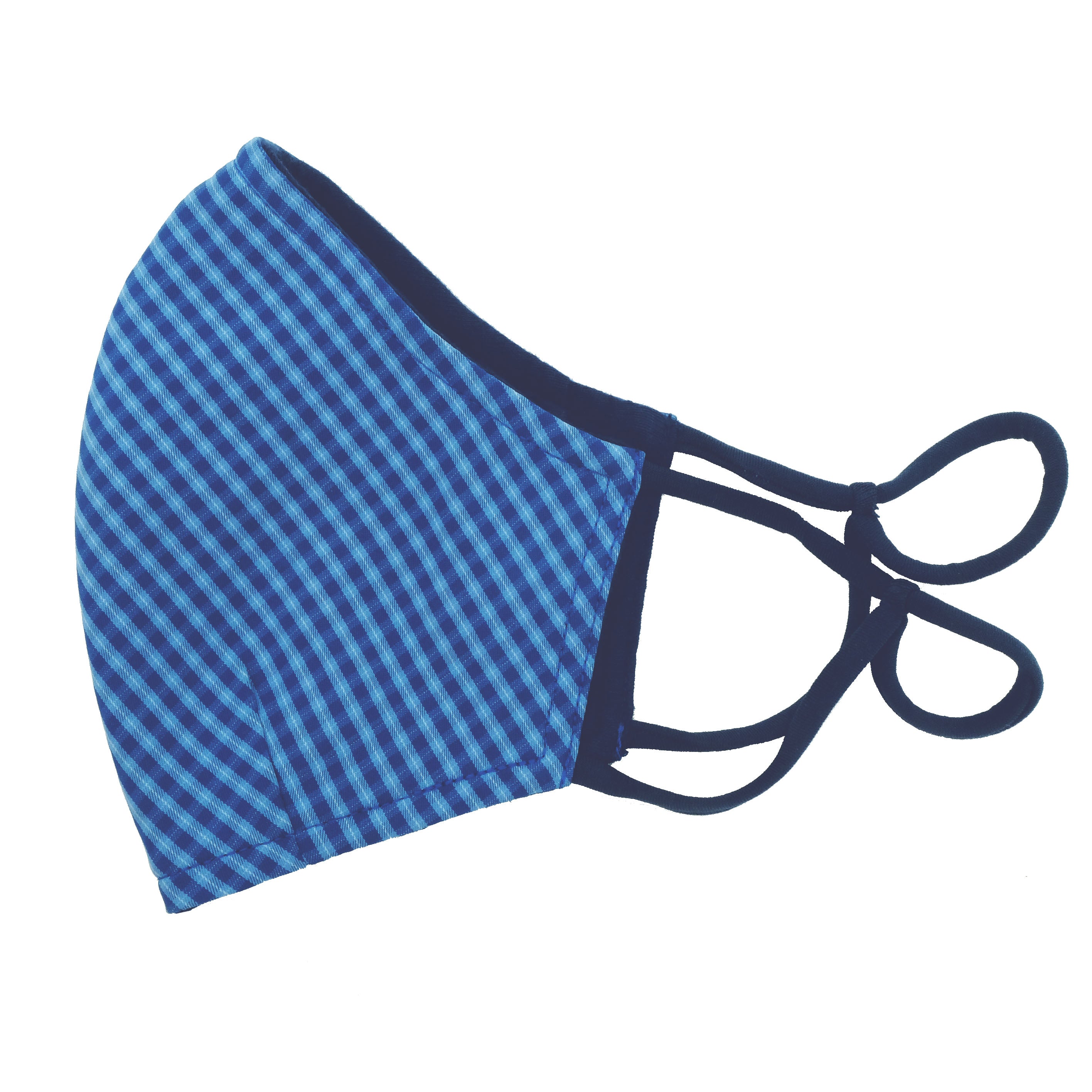 The Premium Reusable Face Mask in Black Watch Blue