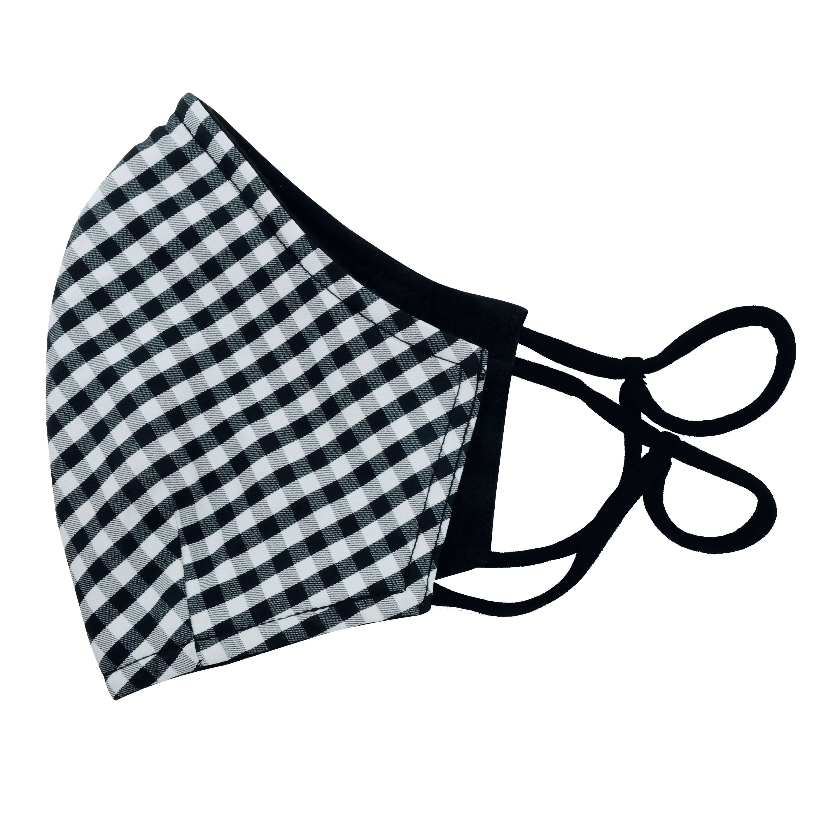 The Premium Reusable Face Mask in Gingham Black