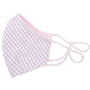 The Premium Reusable Face Mask in Grid Check Pink