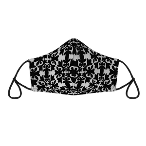 The Premium Reusable Face Mask in B&W Floral